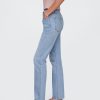 High Rise Crossover Slim Straight Jeans im 90er-Stil High Rise Crossover Slim Straight Jeans im 90er-Stil