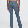 High Rise Crossover Slim Straight Jeans im 90er-Stil High Rise Crossover Slim Straight Jeans im 90er-Stil