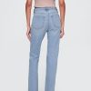 High Rise Crossover Slim Straight Jeans im 90er-Stil High Rise Crossover Slim Straight Jeans im 90er-Stil