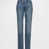 High Rise Crossover Slim Straight Jeans im 90er-Stil High Rise Crossover Slim Straight Jeans im 90er-Stil
