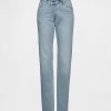 High Rise Crossover Slim Straight Jeans im 90er-Stil High Rise Crossover Slim Straight Jeans im 90er-Stil