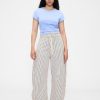 High Rise Denim-Jeans mit Streifen und Hufeisendesign High Rise Denim-Jeans mit Streifen und Hufeisendesign