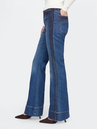 High Rise Schlagjeans im 70er-Jahre-Stil
