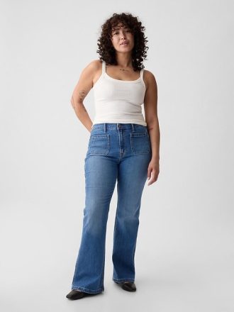 High Rise Schlagjeans im 70er-Jahre-Stil