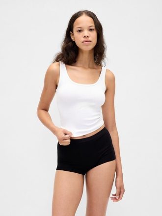 High Rise Shorty aus Bio-Stretch-Baumwolle