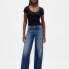 High Rise Stride Jeans mit V-Taille und weitem Bein High Rise Stride Jeans mit V-Taille und weitem Bein