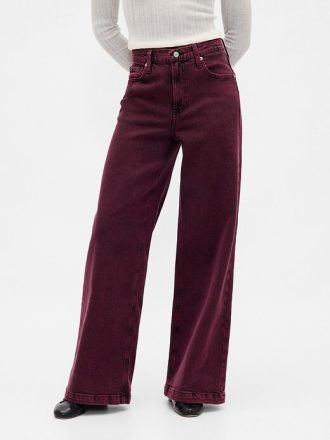 High Rise Stride Jeans mit weitem Bein