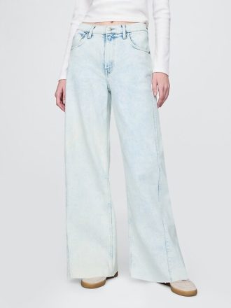 High Rise Stride Jeans mit weitem Bein