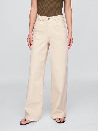 High Rise Stride Jeans mit weitem Bein