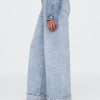High Rise Stride Jeans mit weitem Bein und Umschlag High Rise Stride Jeans mit weitem Bein und Umschlag