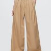 High Rise Twill Plissee Weites Bein Khakis High Rise Twill Plissee Weites Bein Khakis