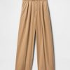High Rise Twill Plissee Weites Bein Khakis High Rise Twill Plissee Weites Bein Khakis