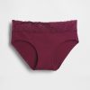 Hipster aus Bio-Stretch-Baumwolle mit Spitzenbesatz Hipster aus Bio-Stretch-Baumwolle mit Spitzenbesatz
