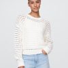 Häkelpullover mit Rundhalsausschnitt aus 100 % Baumwolle