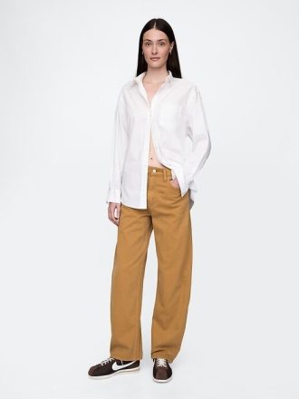 Hoch geschnittene Barrel-Jeans