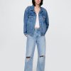 Hoch geschnittene Barrel-Jeans