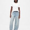 Hoch geschnittene Barrel-Jeans
