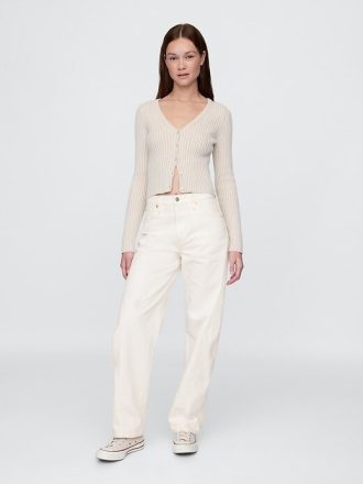 Hoch geschnittene Barrel-Jeans