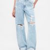 Hoch geschnittene Barrel-Jeans