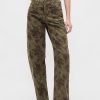 Hoch geschnittene Barrel-Jeans