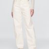Hoch geschnittene Barrel-Jeans