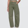 Hoch geschnittene Barrel-Jeans