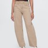 Hoch geschnittene Barrel-Jeans