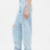Hoch geschnittene Barrel-Jeans