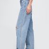 Hoch geschnittene Barrel-Jeans