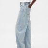 Hoch geschnittene Barrel-Jeans