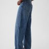 Hoch geschnittene Barrel-Jeans