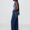 Hoch geschnittene Barrel-Jeans