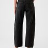 Hoch geschnittene Barrel-Jeans