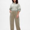Hoch geschnittene Barrel-Jeans