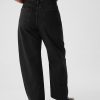 Hoch geschnittene Barrel-Jeans