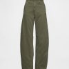 Hoch geschnittene Barrel-Jeans