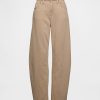 Hoch geschnittene Barrel-Jeans