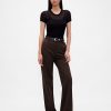 Hoch geschnittene Doppelstrickhose mit weitem Bein Hoch geschnittene Doppelstrickhose mit weitem Bein
