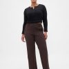 Hoch geschnittene Doppelstrickhose mit weitem Bein Hoch geschnittene Doppelstrickhose mit weitem Bein
