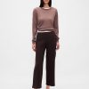 Hoch geschnittene, gerade Knöchelhose aus Twill Hoch geschnittene, gerade Knöchelhose aus Twill