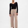 Hoch geschnittene, gerade Knöchelhose aus Twill Hoch geschnittene, gerade Knöchelhose aus Twill