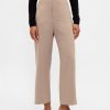 Hoch geschnittene, gerade Knöchelhose aus Twill Hoch geschnittene, gerade Knöchelhose aus Twill