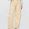 Hoch geschnittene, gestreifte Jeans in Khaki Hoch geschnittene, gestreifte Jeans in Khaki