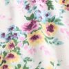 Hoch geschnittene Jeans mit Blumenmuster