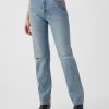 Hoch geschnittene, steife Slim Straight Jeans im 90er-Stil