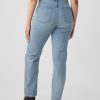 Hoch geschnittene, steife Slim Straight Jeans im 90er-Stil