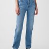 Hoch sitzende, steife Straight-Jeans im Stil der 90er Hoch sitzende, steife Straight-Jeans im Stil der 90er
