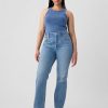 Hoch sitzende, steife Straight-Jeans im Stil der 90er Hoch sitzende, steife Straight-Jeans im Stil der 90er