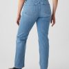 Hoch sitzende, steife Straight-Jeans im Stil der 90er Hoch sitzende, steife Straight-Jeans im Stil der 90er
