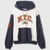 Hoodie mit Farbblock-Design und NYC-Logo Hoodie mit Farbblock-Design und NYC-Logo